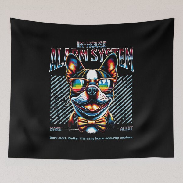 Item preview, Bark Alert Boston Terrier Dog designed and sold by RedDesignSyc.