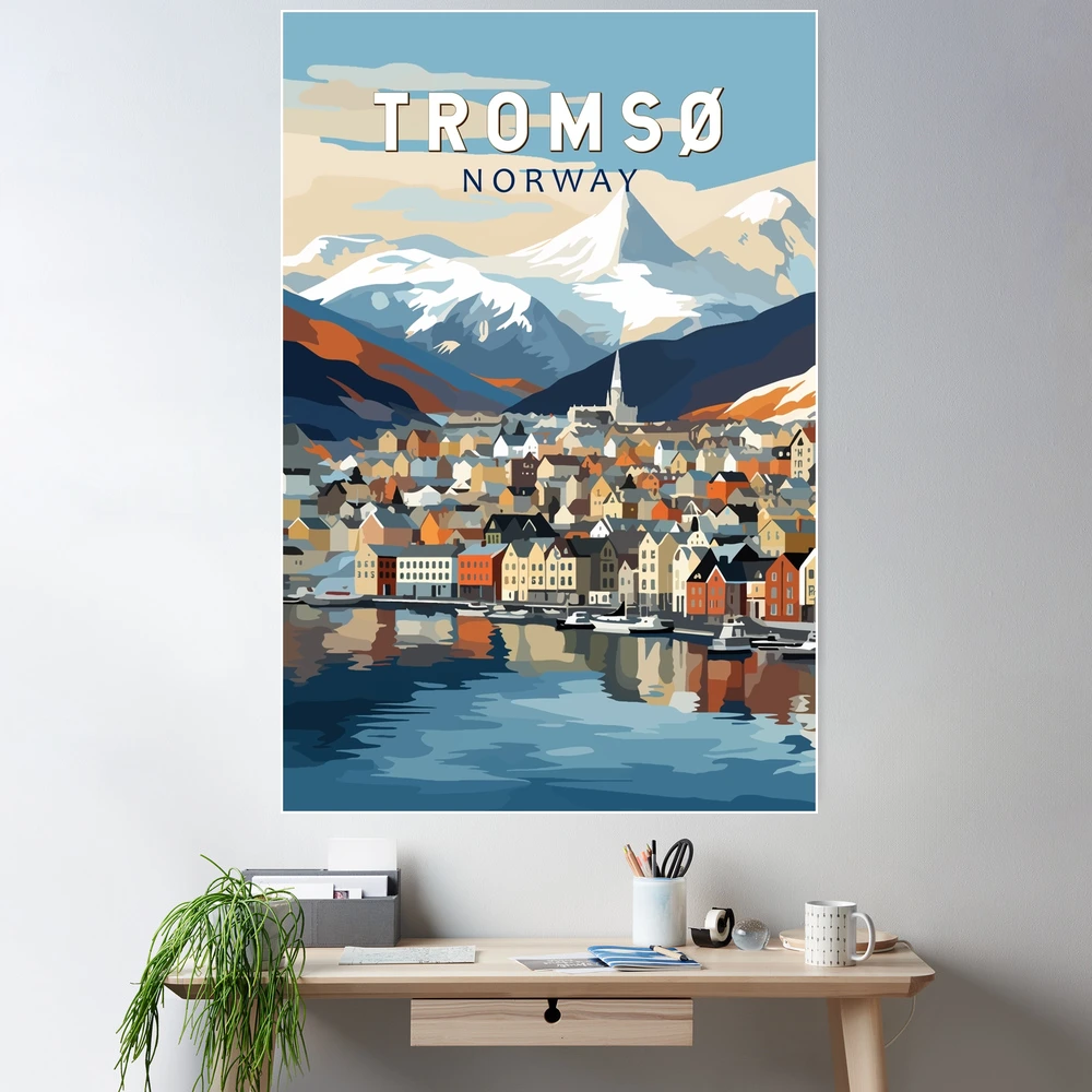 Carte Murale Vintage Norvège 1823 - Reproduction Art Ancien Prête à Accrocher