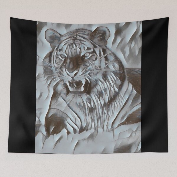 Item preview, Growling Tiger Textured Print designed and sold by TGAL2.