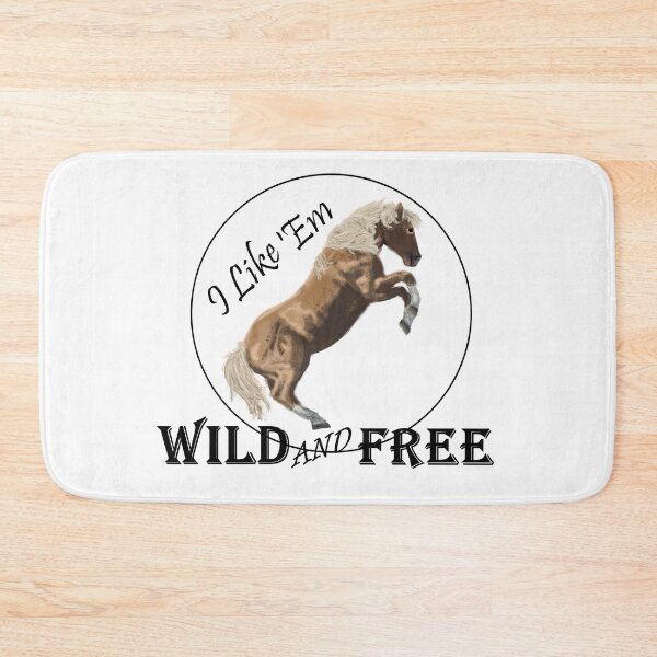Item preview, I Like 'Em Wild And Free Mustang Palomino designed and sold by MountMercantile.