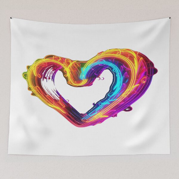 Item preview, Neon Romance: Vibrant Heart Glow designed and sold by 7venty.
