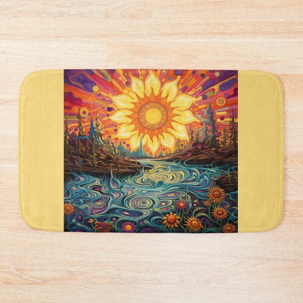 Item preview, Psychedelic Sunflowers, 60s style designed and sold by TheGlassPortal.