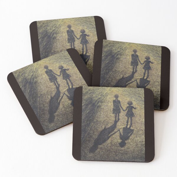 Item preview, Two little girls walking into the sunlight, casting shadows designed and sold by alczar.