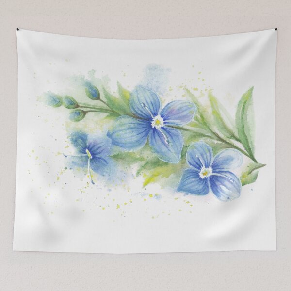Item preview, Veronica Blue Flower Watercolor designed and sold by IvaW.
