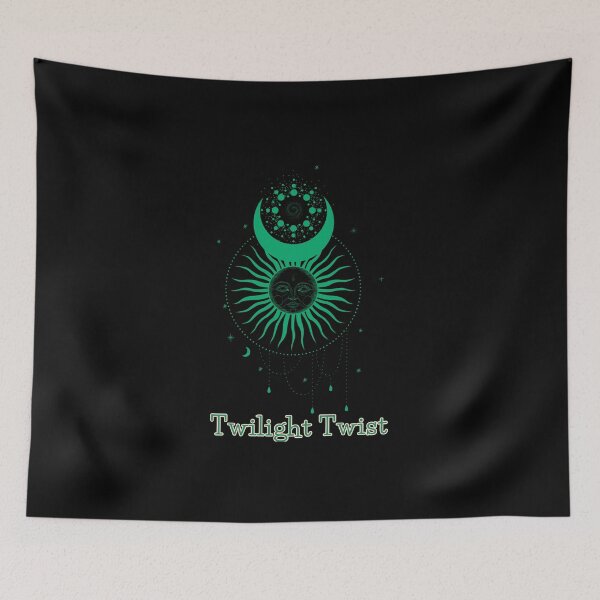 Item preview, Celestial   black and    green colourful  Cute  design with moon and  sun and stars 7 designed and sold by CosmicNook1.