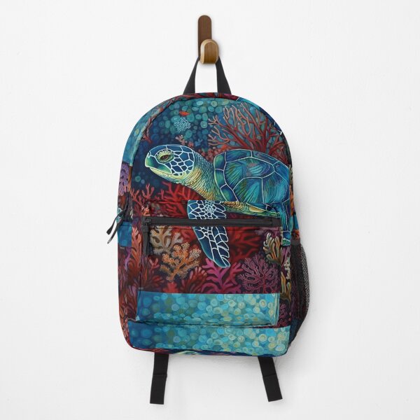 Item preview, Sea turtle swimming through coral and sea fans designed and sold by dcrc.