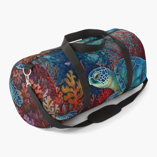 Item preview, Sea turtle swimming through coral and sea fans designed and sold by dcrc.