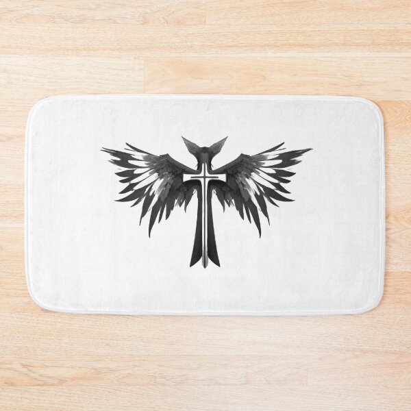 Item preview, Holy Cross with Wings in Black White God Faith designed and sold by Frostquest.