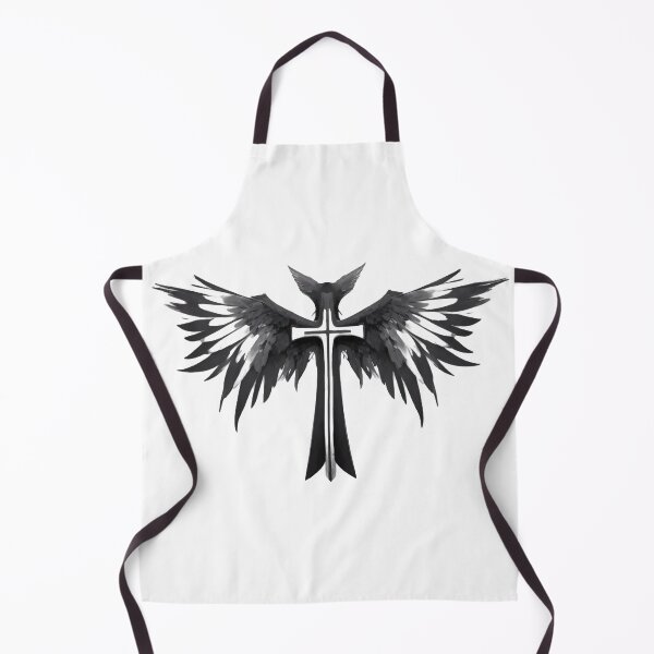 Item preview, Holy Cross with Wings in Black White God Faith designed and sold by Frostquest.