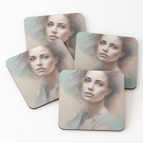 Item preview, Soft Rose with Pale Pastel Blue - Delicate Tones Luna designed and sold by BPMagic.