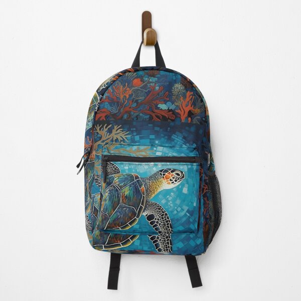Item preview, Sea turtle swimming through coral and sea fans designed and sold by dcrc.