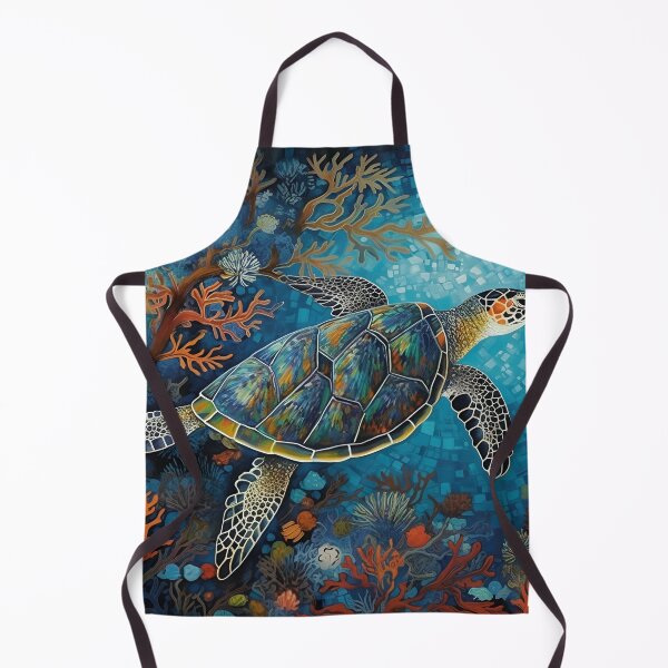 Item preview, Sea turtle swimming through coral and sea fans designed and sold by dcrc.