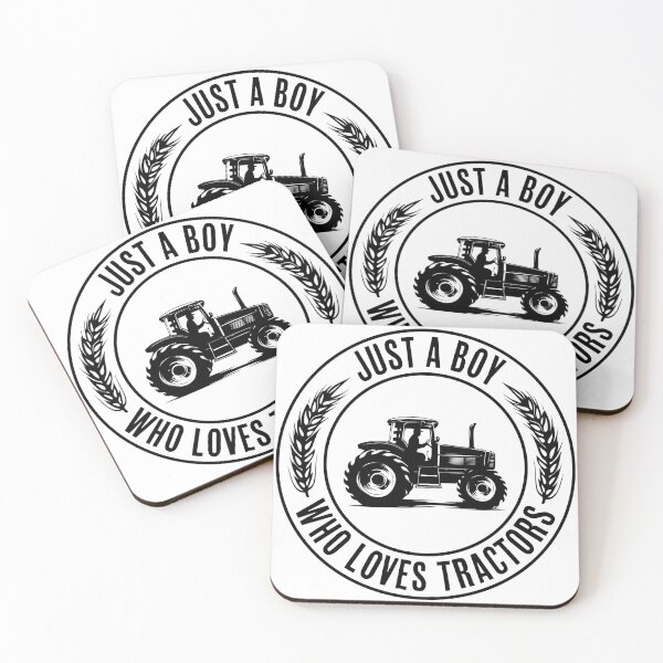 Item preview, Just A Boy Who Loves Tractors Emblem, Tractor, Farmer Boy designed and sold by ArtAlexDesign.