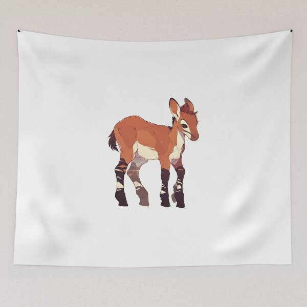 Item preview, Cute okapi // Okapi // flowers, colors journaling , Okapi poster designed and sold by SMARTKIT  DESIGNAGENCY.