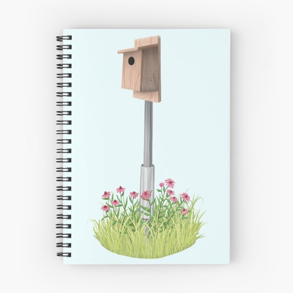 Item preview, American Kestrel Bird Nest Box with Purple Cone Flower designed and sold by Nick Garnhart.