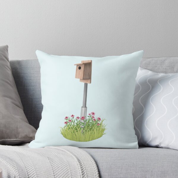 Item preview, American Kestrel Bird Nest Box with Purple Cone Flower designed and sold by Nick Garnhart.