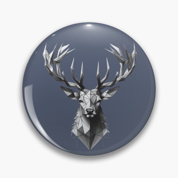 Item preview, Geometric Deer Essence - Abstract Nature Art designed and sold by RuyaFab.