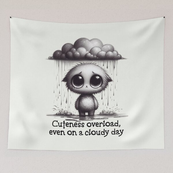 Item preview, Adorable Rainy Day - Puddle of Cuteness designed and sold by RuyaFab.