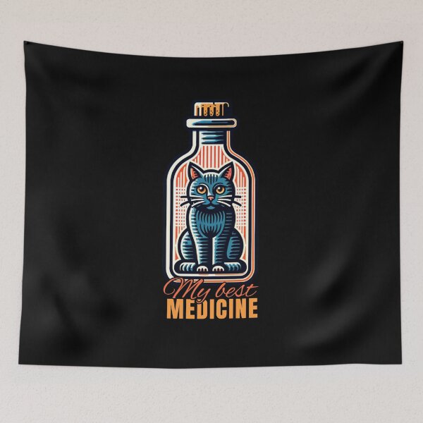 Item preview, Cat - My Best Medicine designed and sold by SeledineArt.