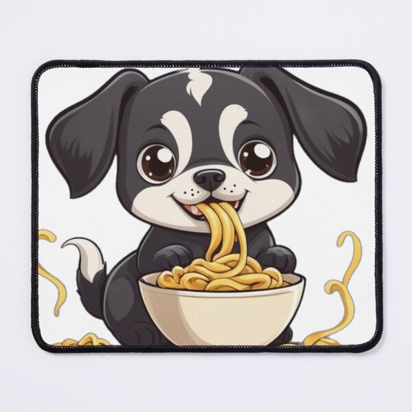 Item preview, Cute dog eating noodles designed and sold by LykosShop.