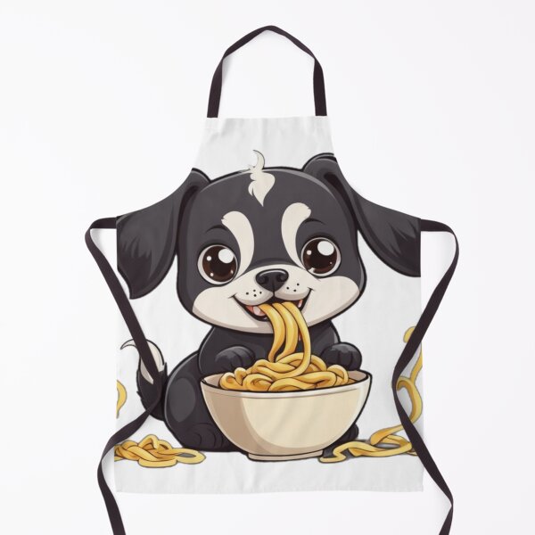 Item preview, Cute dog eating noodles designed and sold by LykosShop.