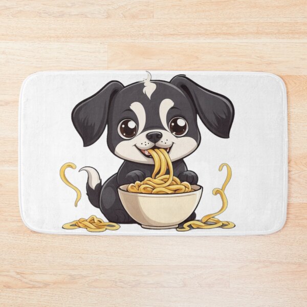 Item preview, Cute dog eating noodles designed and sold by LykosShop.