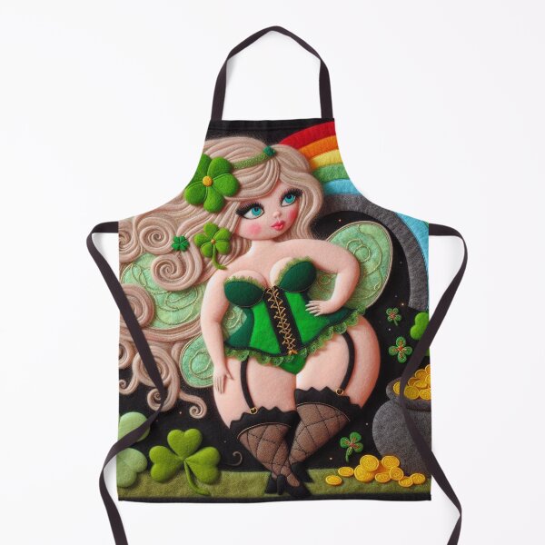 Item preview, St. Patrick's Day Fairy with Rainbow and Pot of Gold designed and sold by FairytalePress.