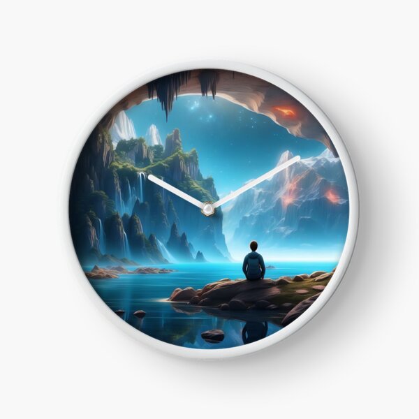 Item preview, Ethereal Vista: Contemplation at the Cave of Cosmic Wonders designed and sold by ArtComixHaven.