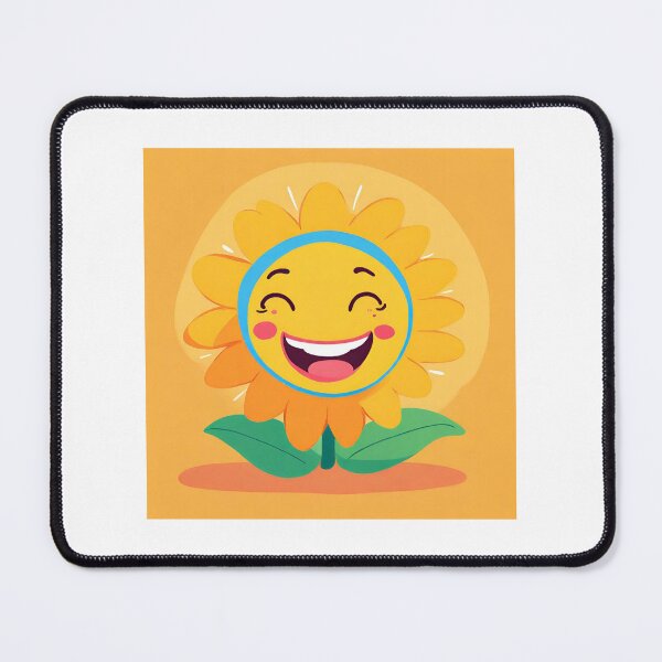 Item preview, Cartoonish smiling sunflower with teeth designed and sold by raleca78.