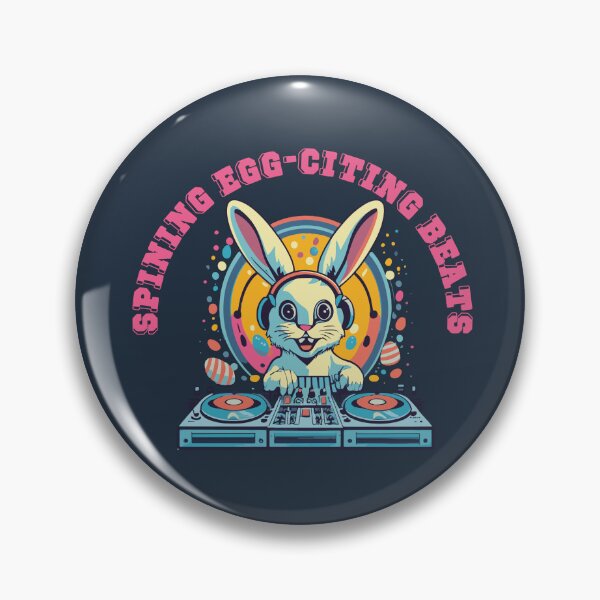 Item preview, Easter Bunny spinning some egg-citing beats designed and sold by Shop Deebo.