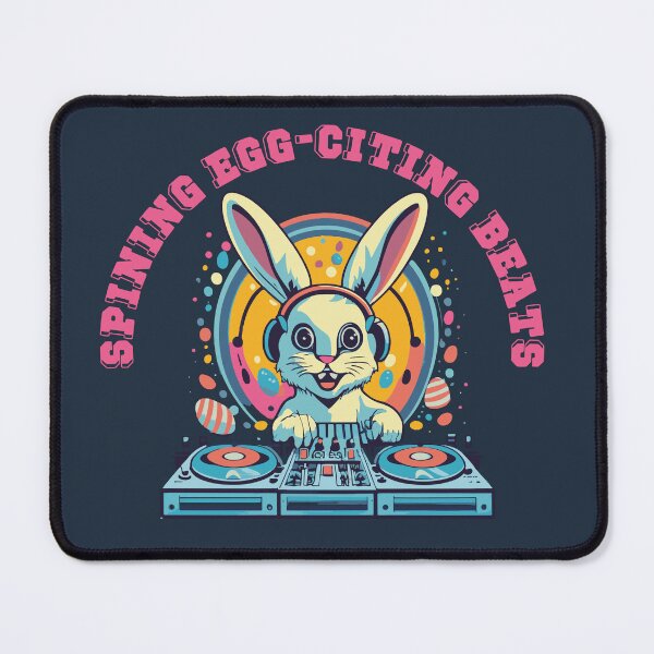 Item preview, Easter Bunny spinning some egg-citing beats designed and sold by Shop Deebo.
