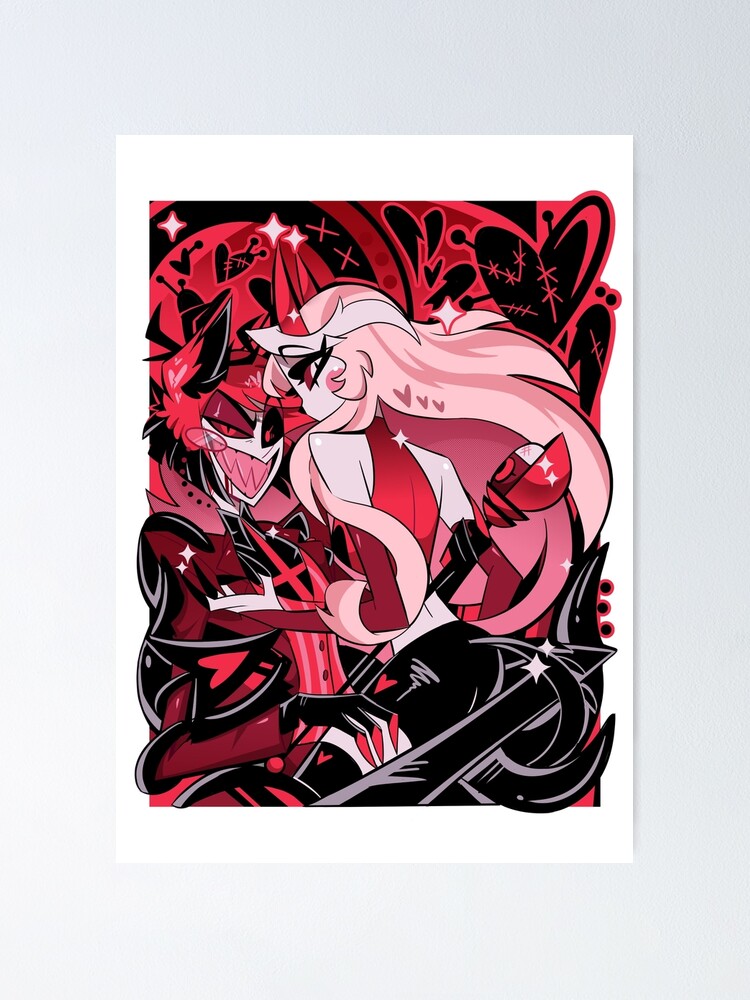 Charlie + Alastor 2024 Valentine's Day Inspired Fanmerch WHITE Ver