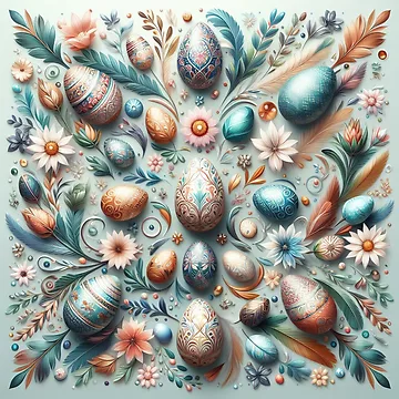 Artwork thumbnail, Easter Spring Pastel Pattern by Simplybe1