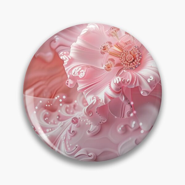 Artikelvorschau, Surrealistisch-feminine rosa Rokoko-Blume entworfen und verkauft von TextImageQueens.