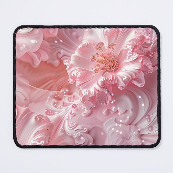 Artikelvorschau, Surrealistisch-feminine rosa Rokoko-Blume entworfen und verkauft von TextImageQueens.