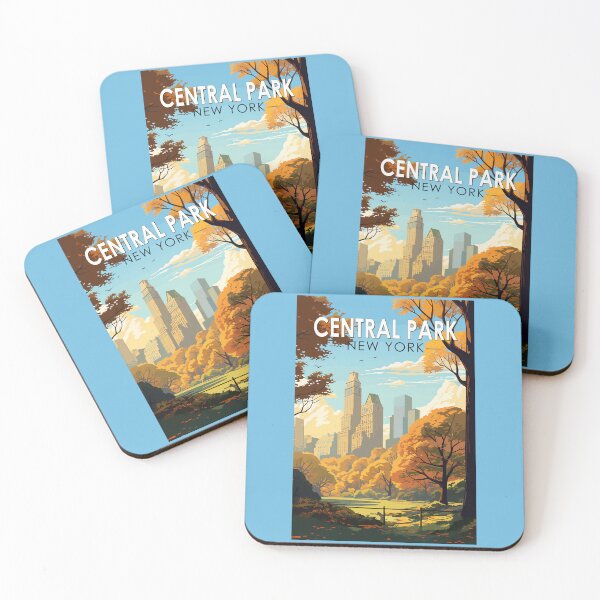 Item preview, Central Park New York Travel Art Vintage designed and sold by KrisSidDesigns.