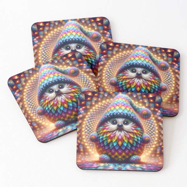 Item preview, Cute Kaleidoscope Gnome Plushie designed and sold by DriipDropDesign.