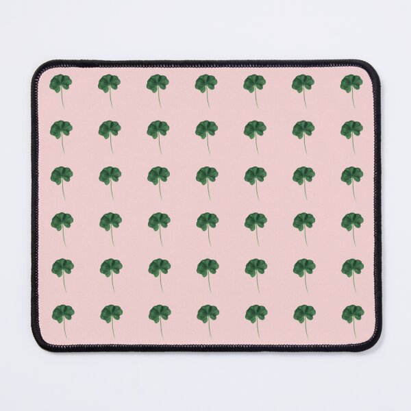 Item preview, Baby Pink Bright Green Clovers Real Five Leaf Clover St. Patrick's Day designed and sold by kattakitty.