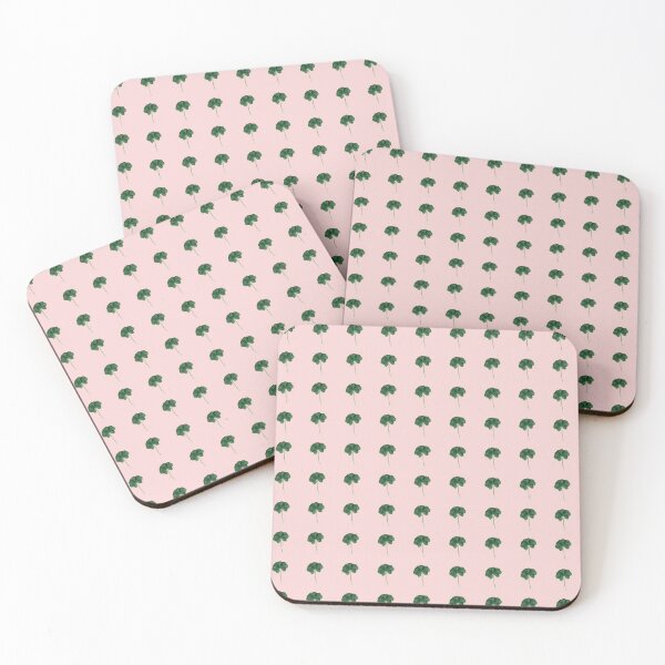 Item preview, Baby Pink Bright Green Clovers Real Five Leaf Clover St. Patrick's Day designed and sold by kattakitty.