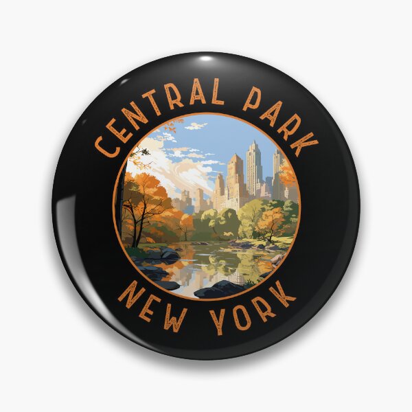Item preview, Central Park New York Retro Distressed Circle designed and sold by KrisSidDesigns.