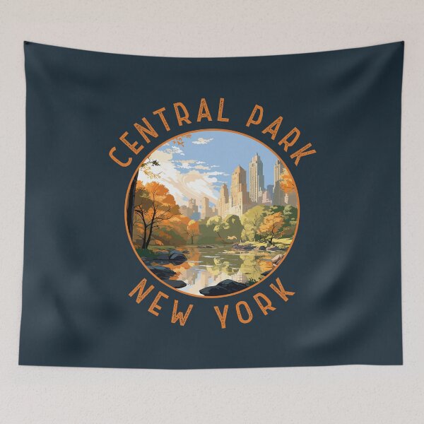 Item preview, Central Park New York Retro Distressed Circle designed and sold by KrisSidDesigns.