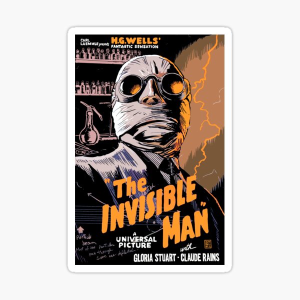 The Invisible Man Sticker