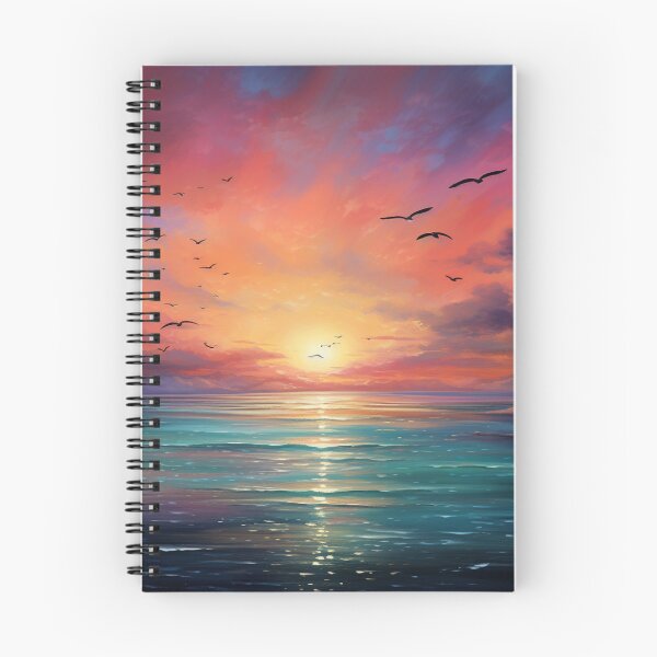 Item preview, Multicolored ocean with sunset on the horizon designed and sold by The-Gifted.