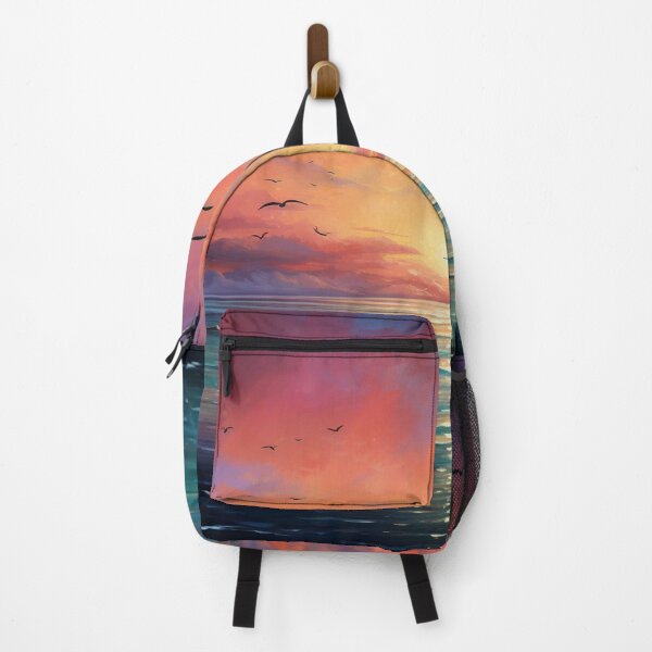 Item preview, Multicolored ocean with sunset on the horizon designed and sold by The-Gifted.