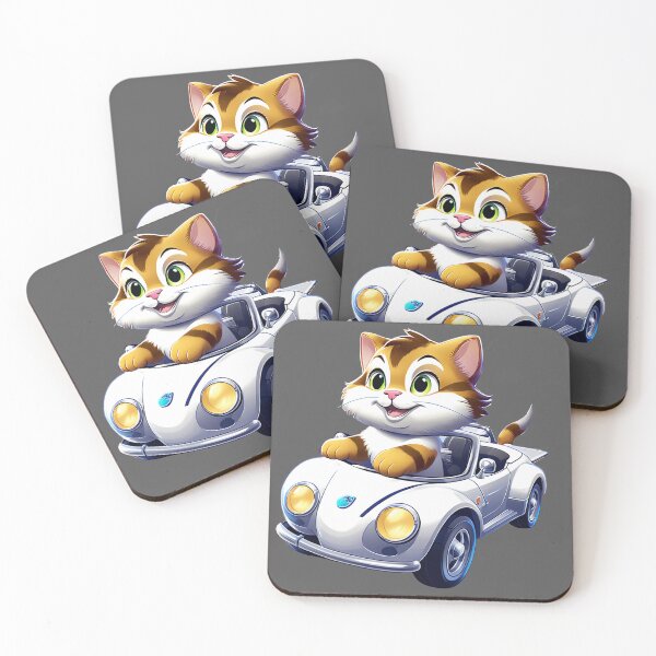 Item preview, Gato en coche deportivo designed and sold by neworionsOrions.
