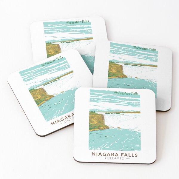 Item preview, Niagara Falls Horseshoe Falls Travel Art Vintage designed and sold by KrisSidDesigns.