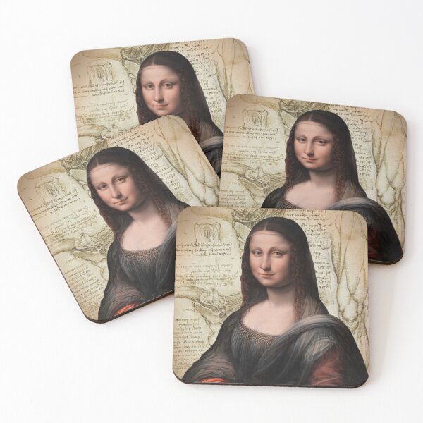 Item preview, Mona Lisa on da Vinci’s Renaissance Sketches Collage designed and sold by missdebi27.