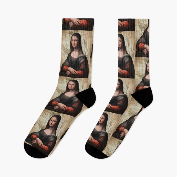 Item preview, Mona Lisa on da Vinci’s Renaissance Sketches Collage designed and sold by missdebi27.