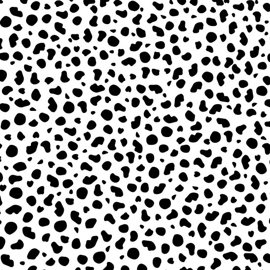 "Dalmatian Dog Spot Pattern Black White Random Spotty" Poster by