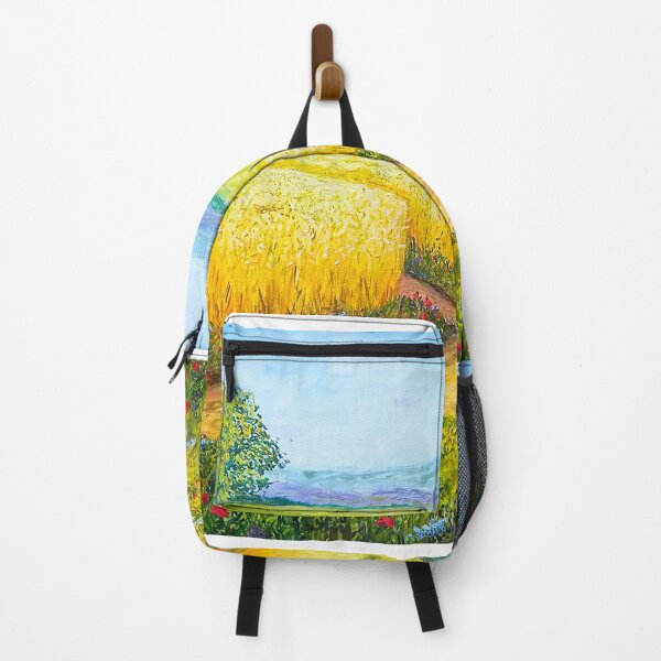 Item preview, Beautiful paint painting. The field of wheat through which the road passes. Blue sky. Contemporary Art designed and sold by loginovart.